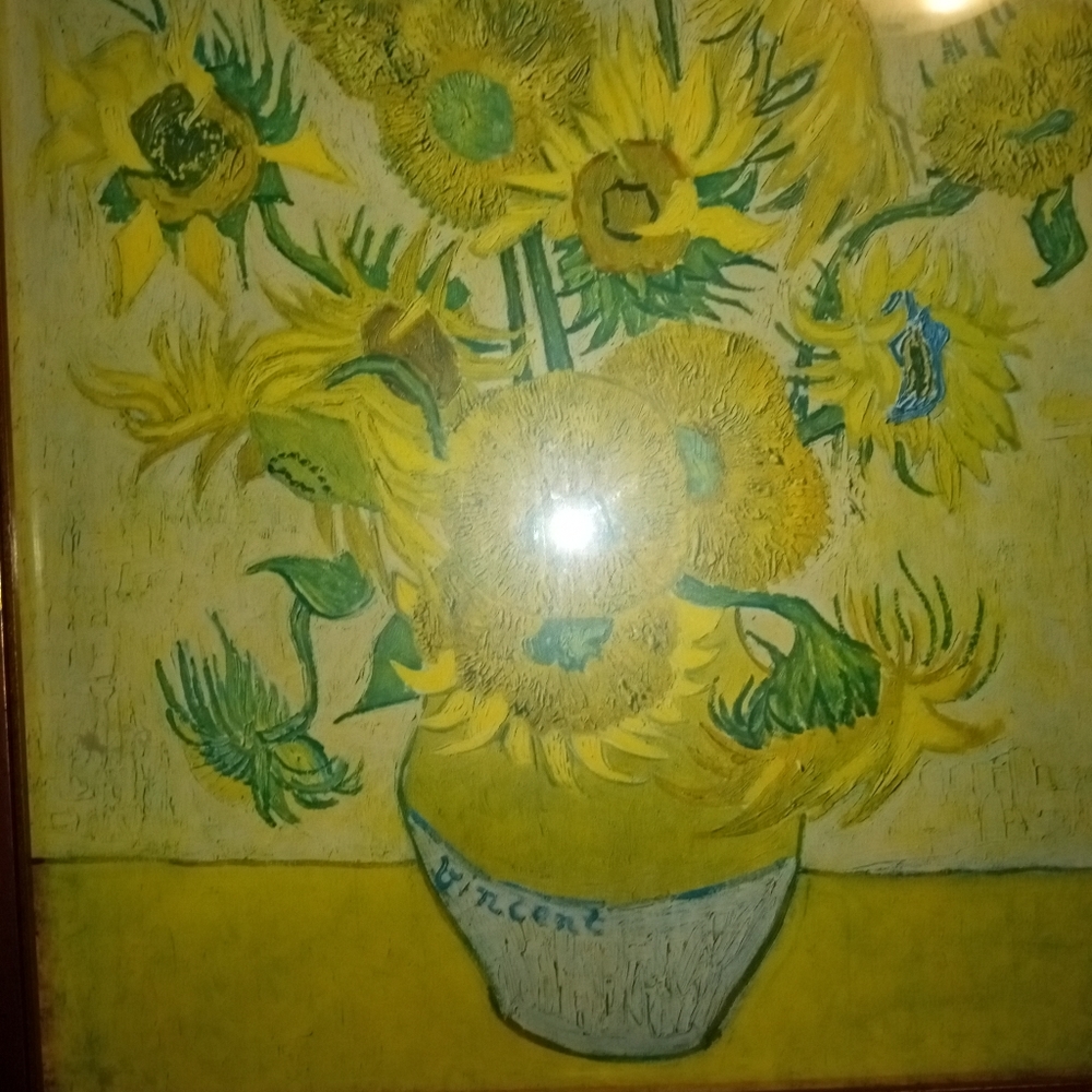 Van Gogh Sunflower Print in Frame